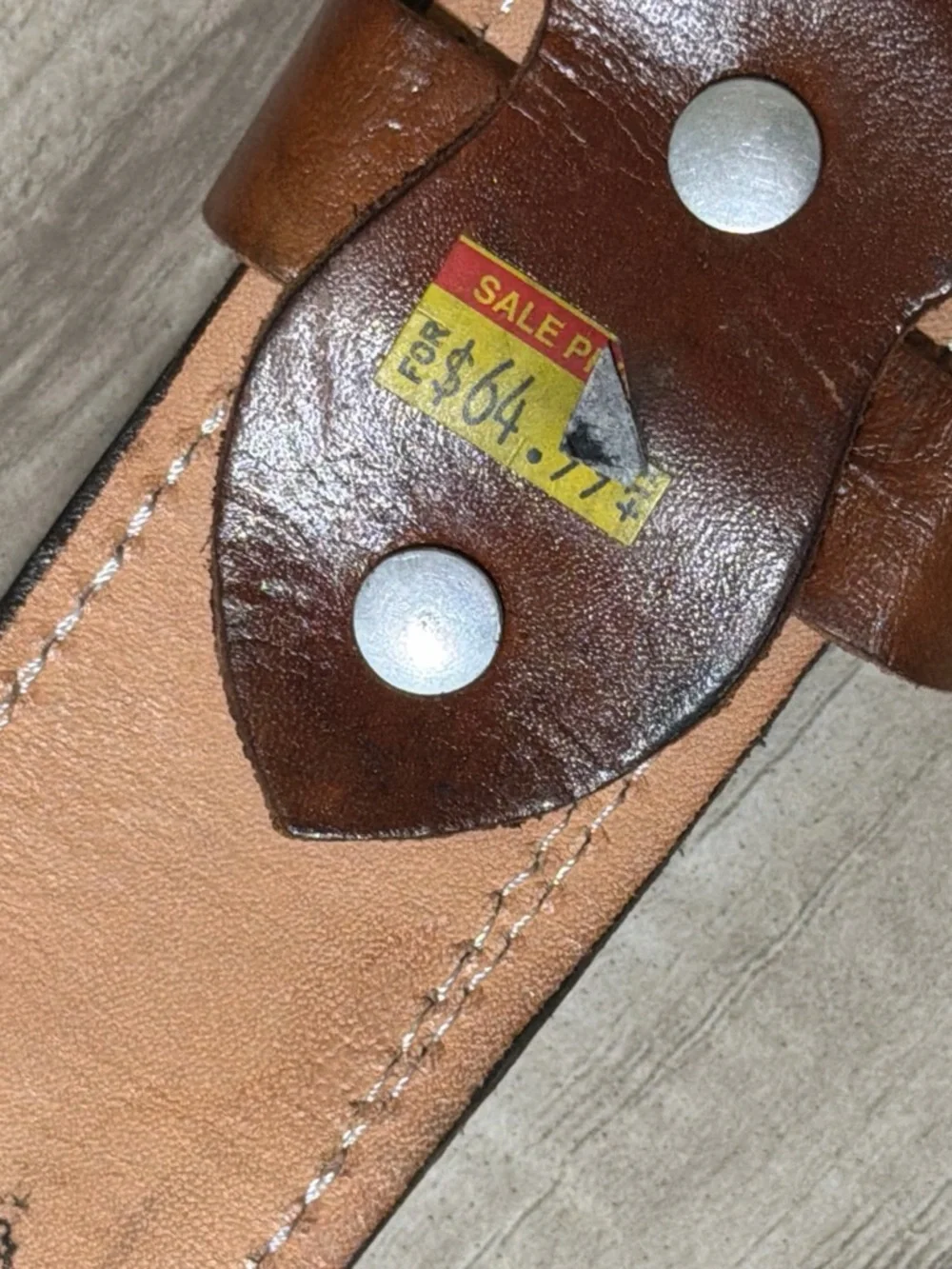Handcrafted Brown Leather and Pink Woven Belt